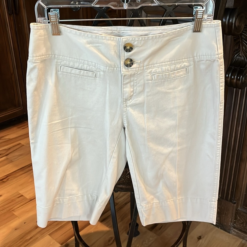 Khaki Cotton Bermuda Shorts